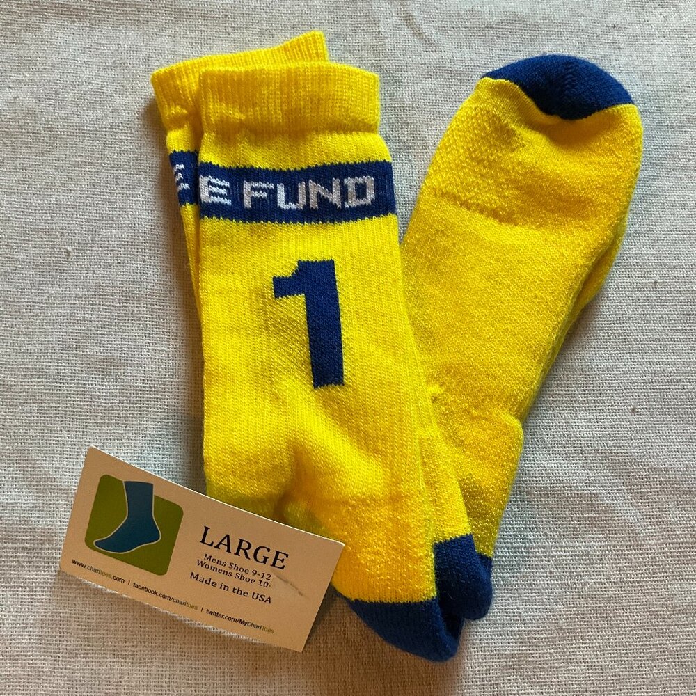 NWT Boston Marathon The One Fund Socks, Unisex, Sz L